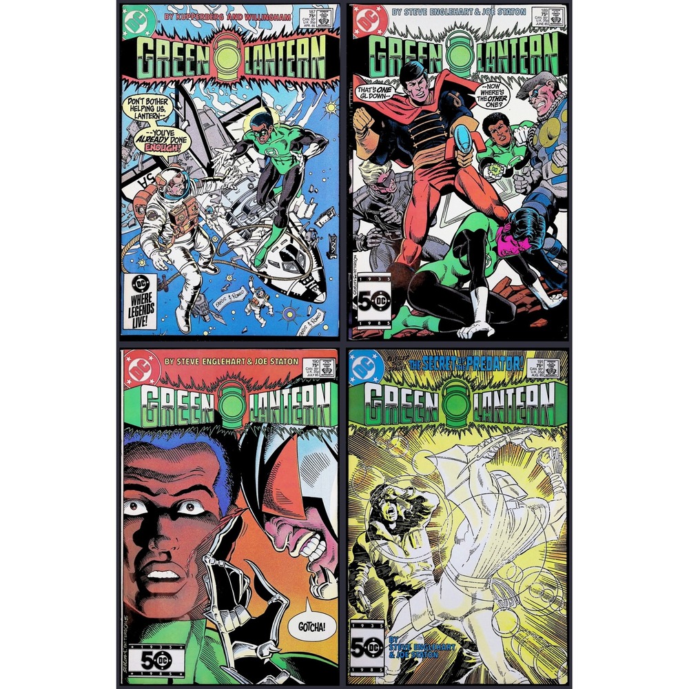 Green Lantern 4X Comic Lot #187 189 190 191 John Stewart Predator Lanterns DC